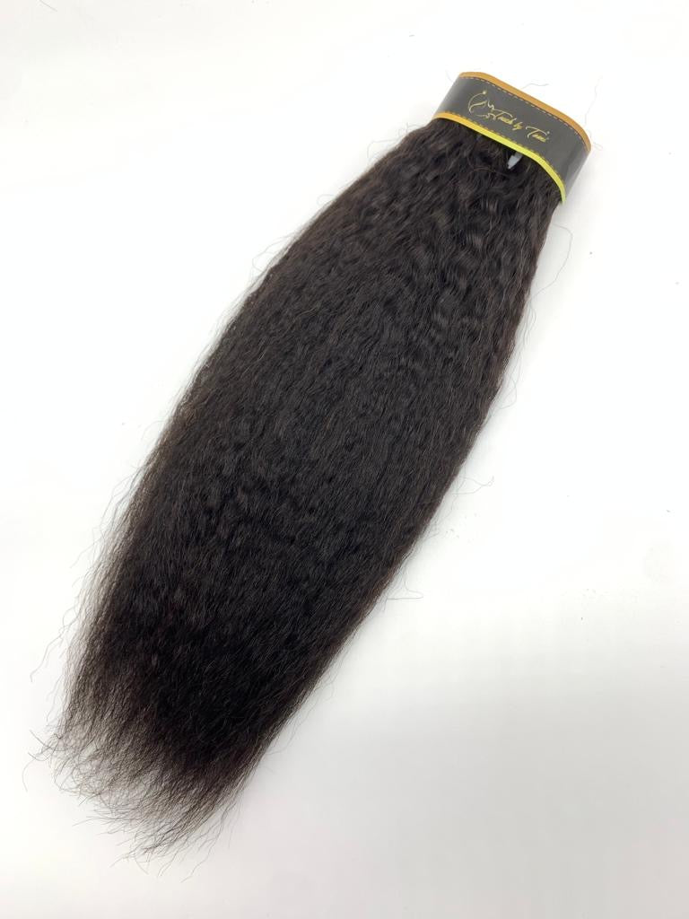 High End Virgin Kinky Curl/Straight & Yaki Bundles (colour #1B)
