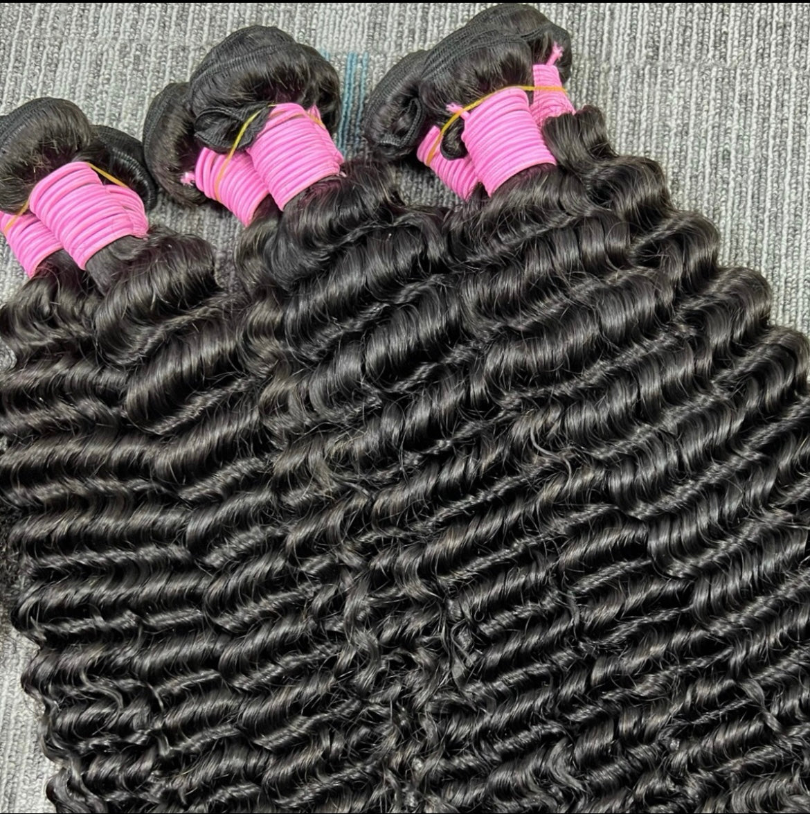 Virgin Deep/Loose/Natural Wave Bundles (colour #1B)